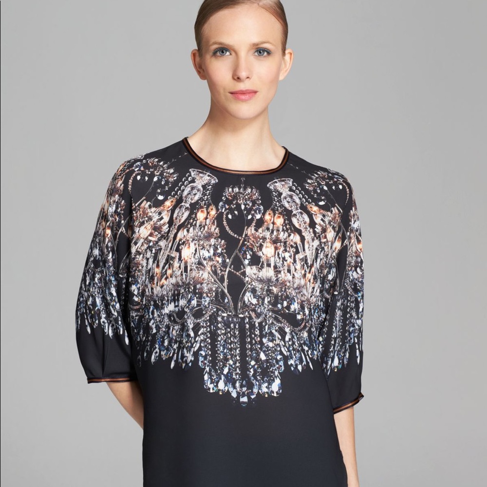Clover Canyon Black Embellished Printed Blouse